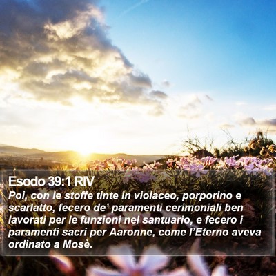 Esodo 39:1 RIV Bible Verse Image