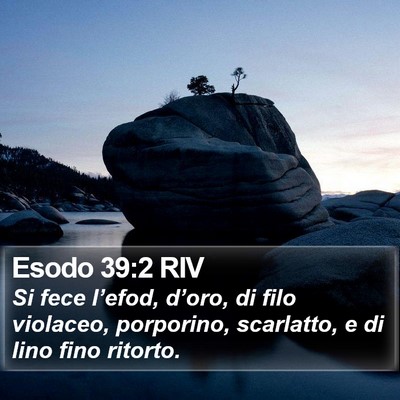 Esodo 39:2 RIV Bible Verse Image