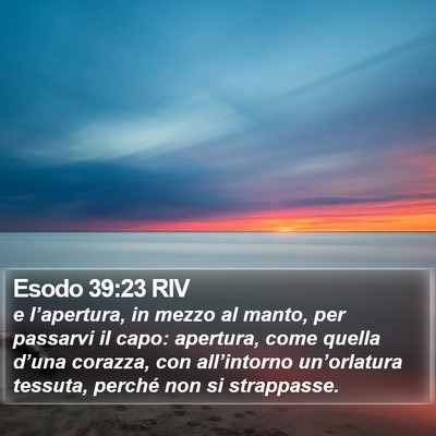 Esodo 39:23 RIV Bible Verse Image