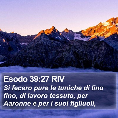 Esodo 39:27 RIV Bible Verse Image