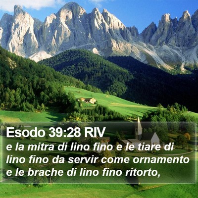 Esodo 39:28 RIV Bible Verse Image