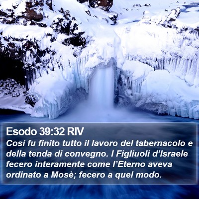 Esodo 39:32 RIV Bible Verse Image
