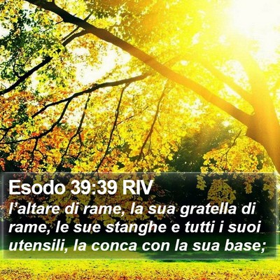 Esodo 39:39 RIV Bible Verse Image