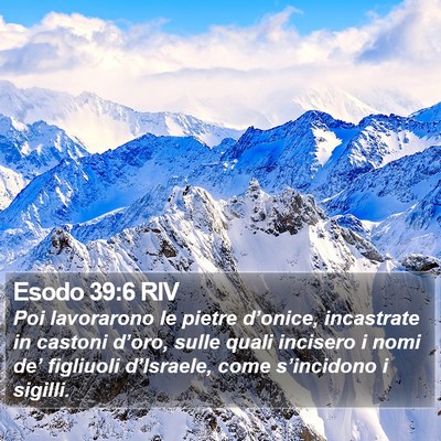 Esodo 39:6 RIV Bible Verse Image
