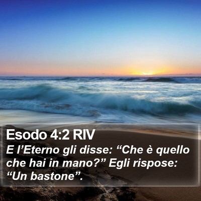Esodo 4:2 RIV Bible Verse Image