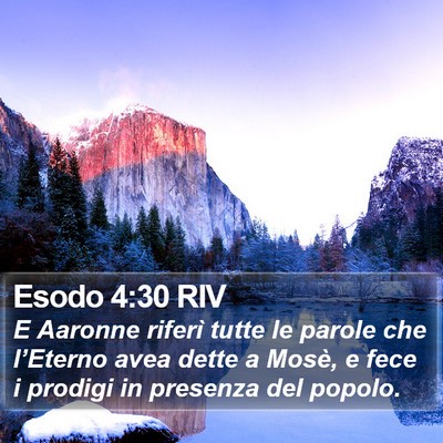 Esodo 4:30 RIV Bible Verse Image