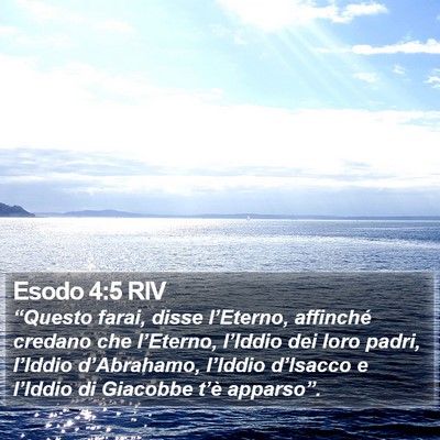 Esodo 4:5 RIV Bible Verse Image