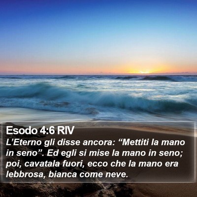 Esodo 4:6 RIV Bible Verse Image