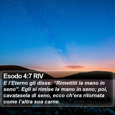 Esodo 4:7 RIV Bible Verse Image