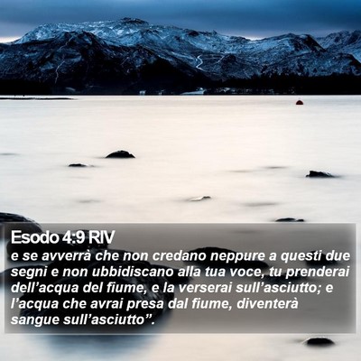 Esodo 4:9 RIV Bible Verse Image