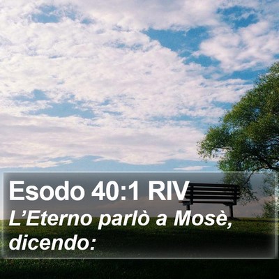 Esodo 40:1 RIV Bible Verse Image
