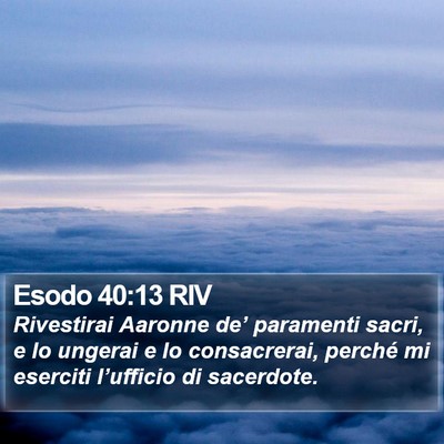 Esodo 40:13 RIV Bible Verse Image