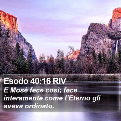 Esodo 40:16 RIV Bible Verse Image