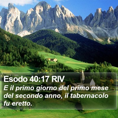 Esodo 40:17 RIV Bible Verse Image