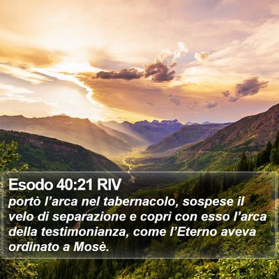 Esodo 40:21 RIV Bible Verse Image