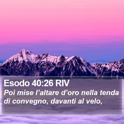 Esodo 40:26 RIV Bible Verse Image