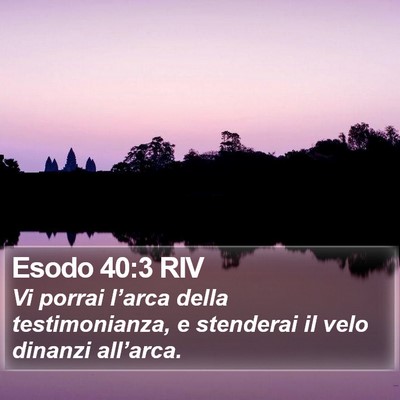 Esodo 40:3 RIV Bible Verse Image