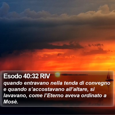 Esodo 40:32 RIV Bible Verse Image