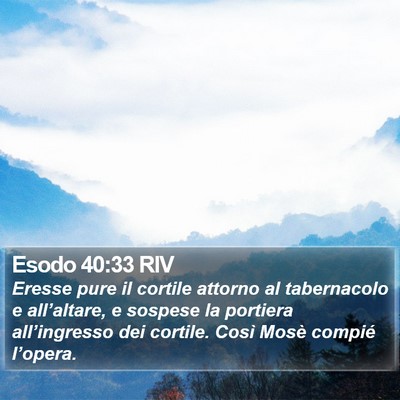 Esodo 40:33 RIV Bible Verse Image