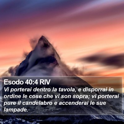 Esodo 40:4 RIV Bible Verse Image