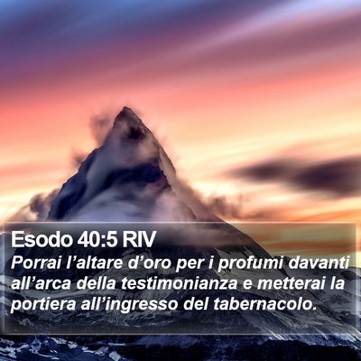 Esodo 40:5 RIV Bible Verse Image