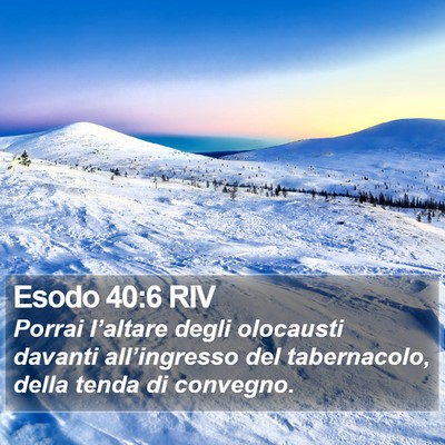 Esodo 40:6 RIV Bible Verse Image