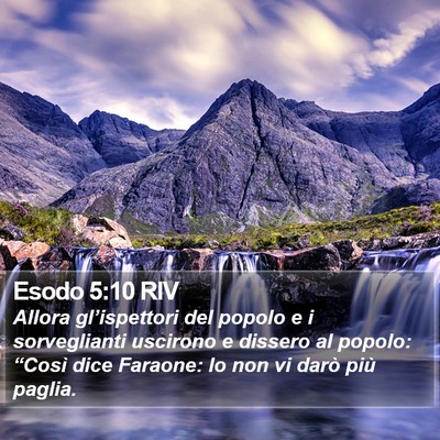 Esodo 5:10 RIV Bible Verse Image