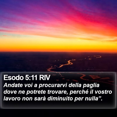 Esodo 5:11 RIV Bible Verse Image