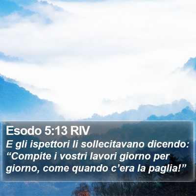 Esodo 5:13 RIV Bible Verse Image