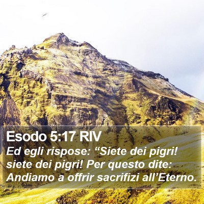 Esodo 5:17 RIV Bible Verse Image
