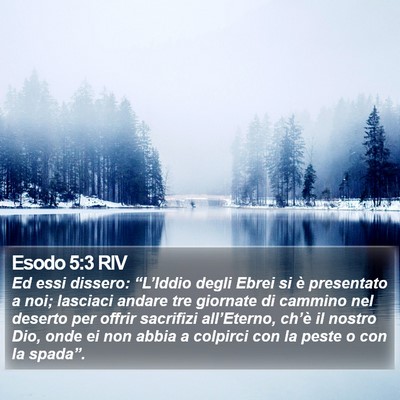 Esodo 5:3 RIV Bible Verse Image