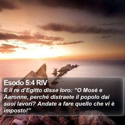 Esodo 5:4 RIV Bible Verse Image