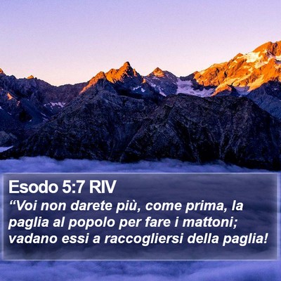 Esodo 5:7 RIV Bible Verse Image