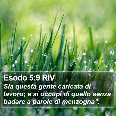 Esodo 5:9 RIV Bible Verse Image
