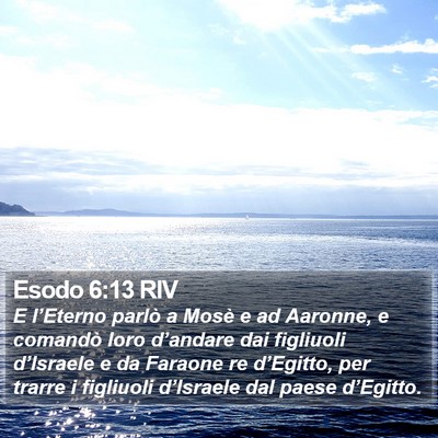 Esodo 6:13 RIV Bible Verse Image