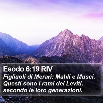 Esodo 6:19 RIV Bible Verse Image