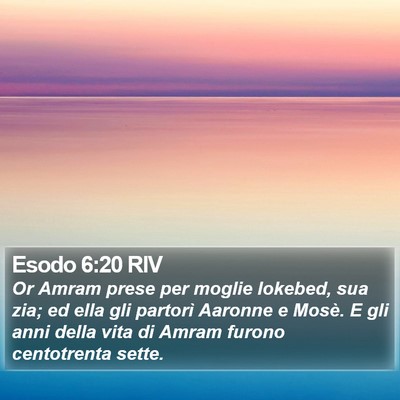 Esodo 6:20 RIV Bible Verse Image