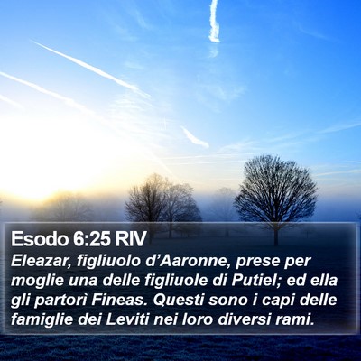 Esodo 6:25 RIV Bible Verse Image