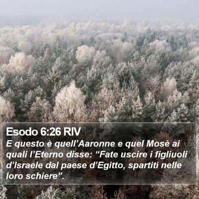 Esodo 6:26 RIV Bible Verse Image