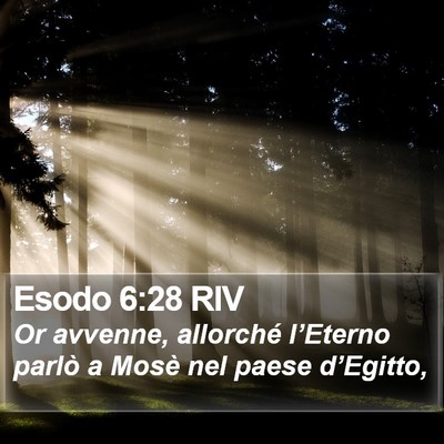 Esodo 6:28 RIV Bible Verse Image