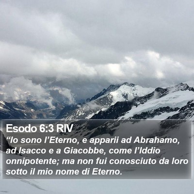 Esodo 6:3 RIV Bible Verse Image