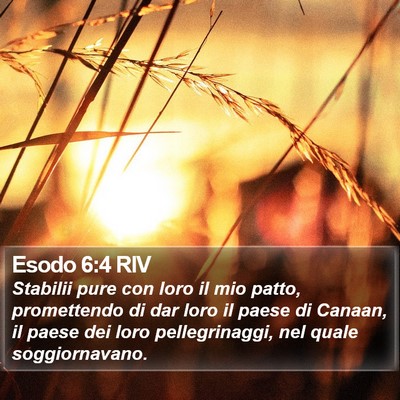 Esodo 6:4 RIV Bible Verse Image