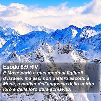 Esodo 6:9 RIV Bible Verse Image