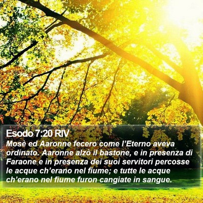 Esodo 7:20 RIV Bible Verse Image