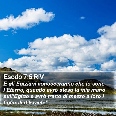 Esodo 7:5 RIV Bible Verse Image
