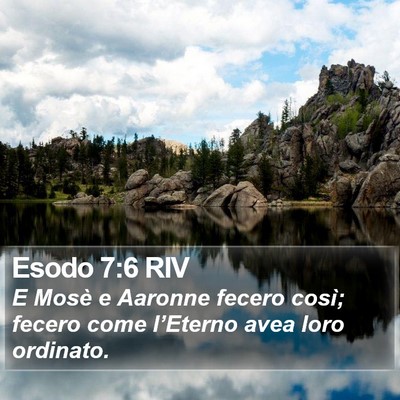 Esodo 7:6 RIV Bible Verse Image