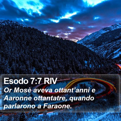 Esodo 7:7 RIV Bible Verse Image