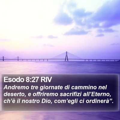 Esodo 8:27 RIV Bible Verse Image