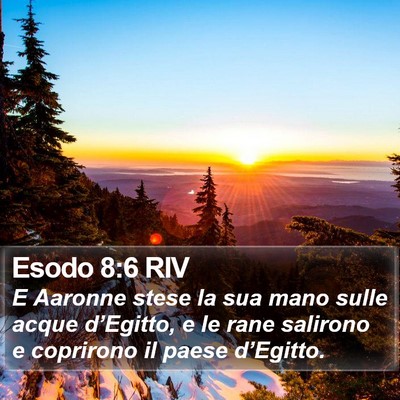 Esodo 8:6 RIV Bible Verse Image