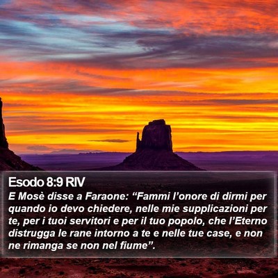 Esodo 8:9 RIV Bible Verse Image